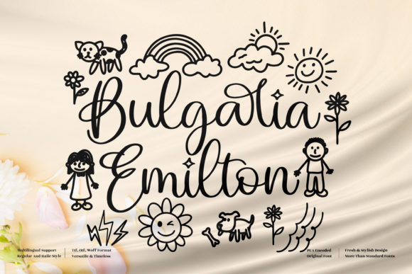 Bulgaria Emilton Font Poster 1