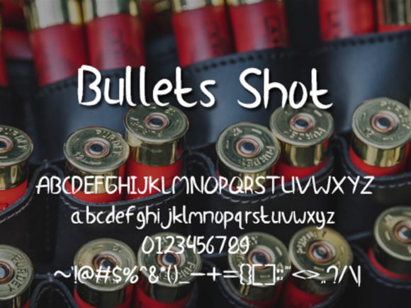 Bullets Shot Font Poster 5
