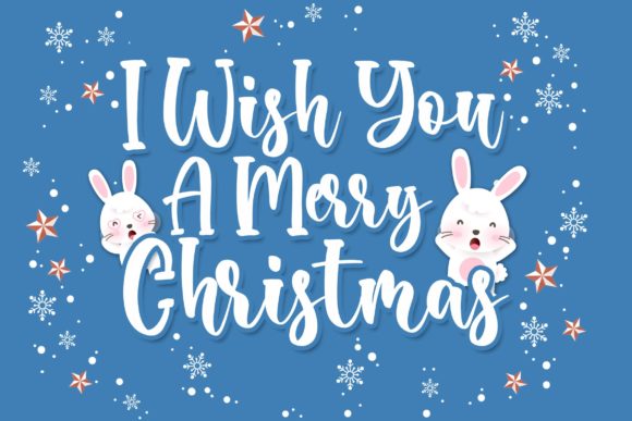 Bunny Christmas Font Poster 3