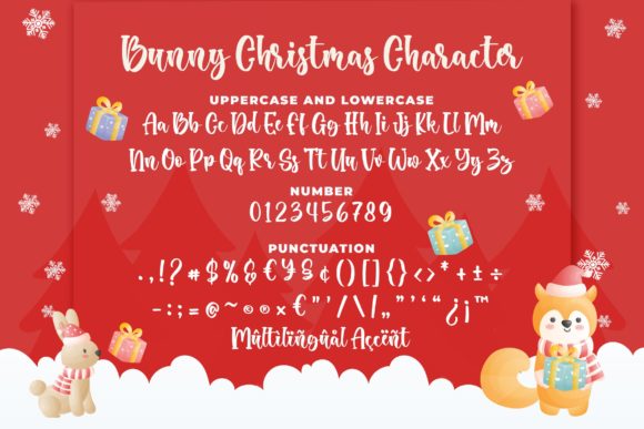 Bunny Christmas Font Poster 7