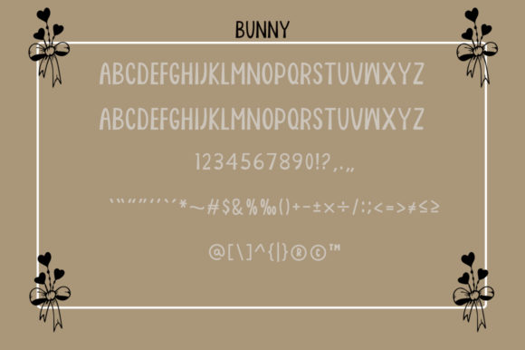 Bunny Harleyhellen Font Poster 9