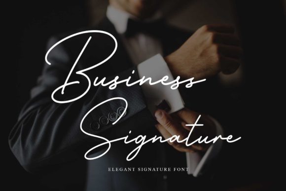 Business Signature Font Poster 1