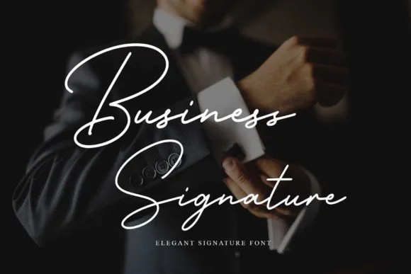 Business Signature Font Business Signature Font Poster 1