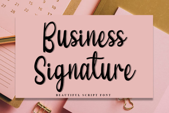 Business Signature Font Poster 1