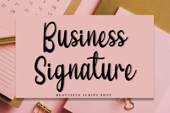 Business Signature Font Business Signature Font Poster 1