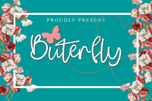 Buterfly Font Poster 1