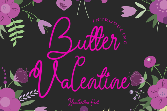 Butter Valentine Font Poster 1
