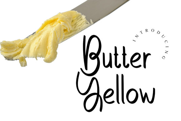 Butter Yellow Font Poster 1