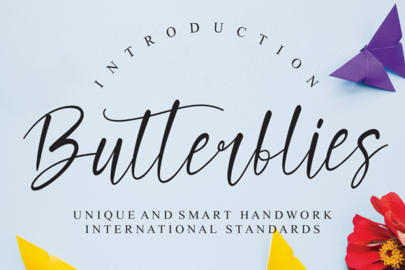 Butterflies Font Poster 1