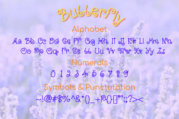 Butterfly Font Poster 2