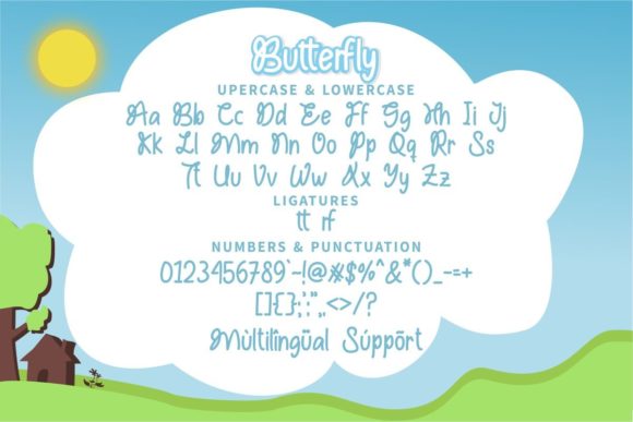 Butterfly Font Poster 4