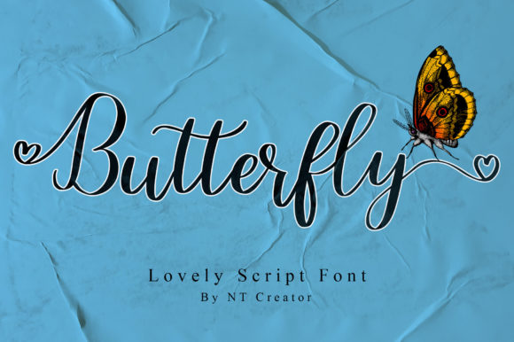 Butterfly Font Poster 1