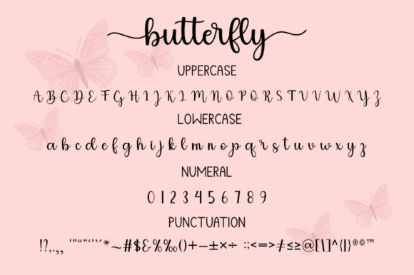 Butterfly Font Poster 4