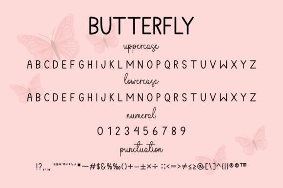 Butterfly Font Poster 6