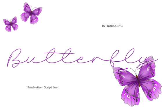 Butterfly Font Poster 1