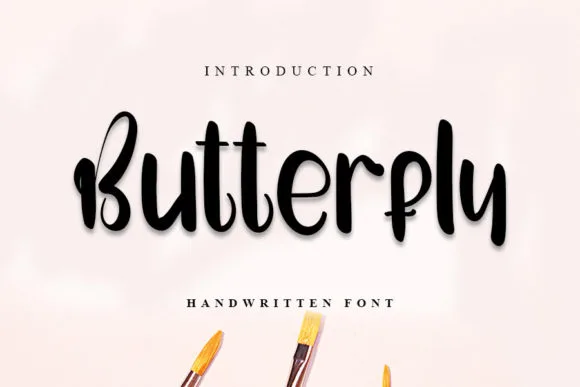 Butterfly Font Butterfly Font Poster 1