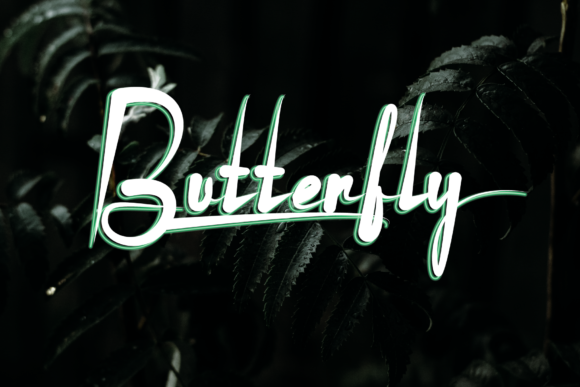 Butterfly Font Poster 1