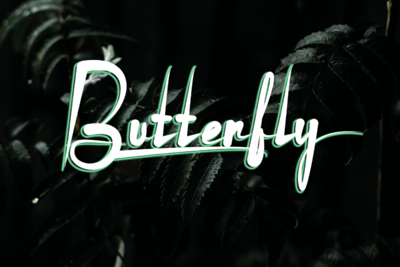 Butterfly Font Butterfly Font Poster 1