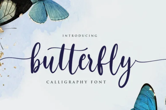 Butterfly Font Poster 1