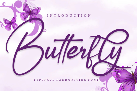 Butterfly Font Poster 1