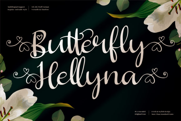 Butterfly Hellyna Font Poster 1