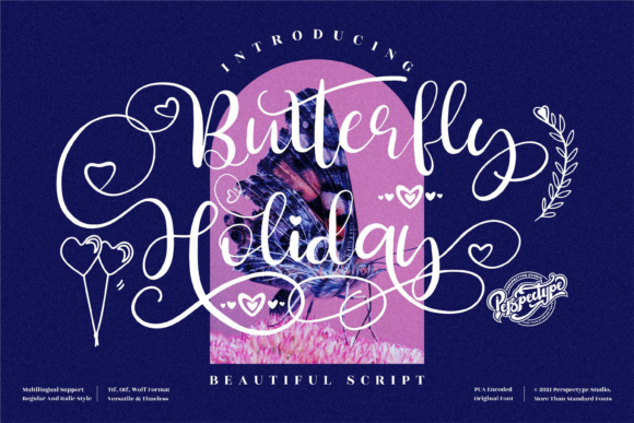 Butterfly Holiday Font