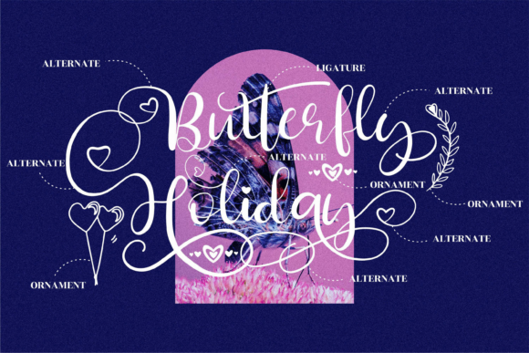 Butterfly Holiday Font Poster 2