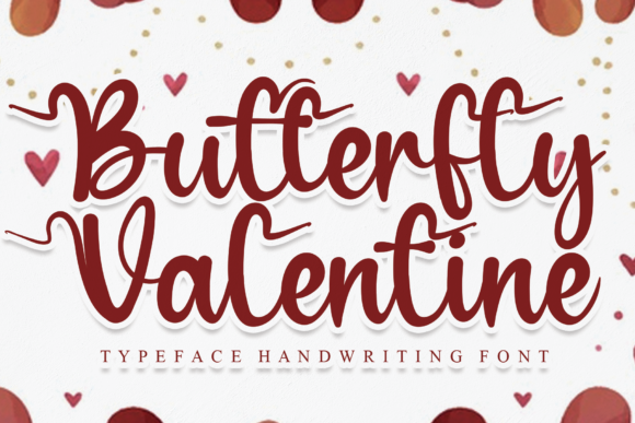 Butterfly Valentine Font Poster 1