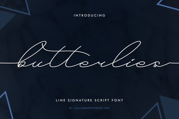 Butterlies Font Poster 1