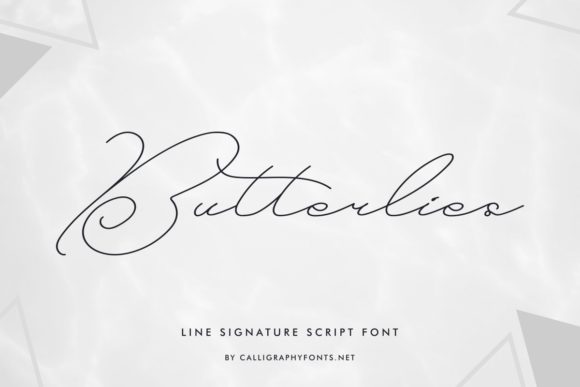 Butterlies Font Poster 2
