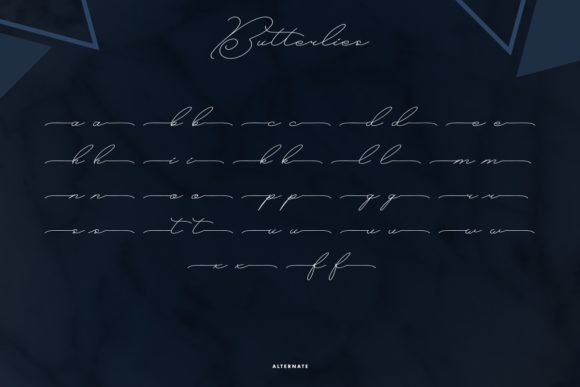 Butterlies Font Poster 9
