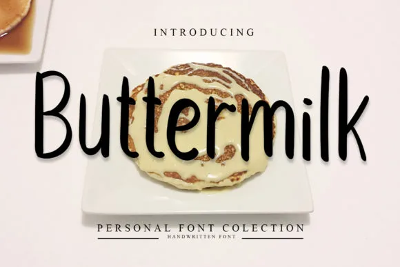 Buttermilk Font Buttermilk Font Poster 1