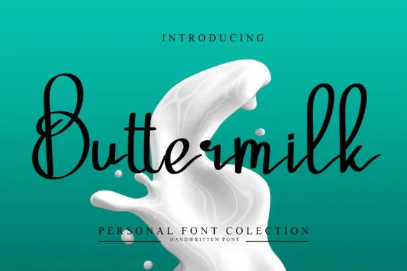 Buttermilk Font Buttermilk Font Poster 1