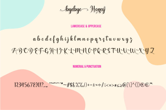 Bye Bye Honey Font Poster 5