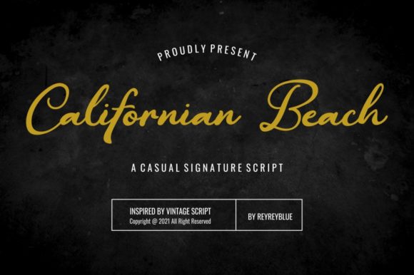 Californian Beach Font Poster 1