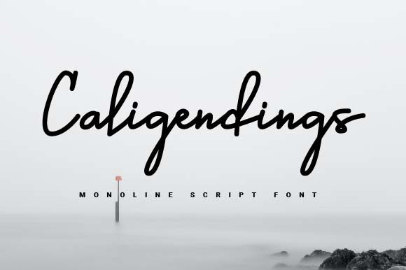 Caligendings Font Poster 1