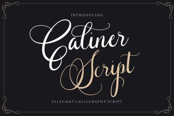 Caliner Script Font Poster 1