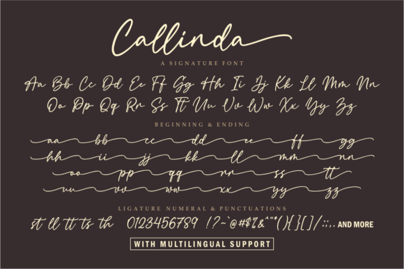Callinda Font Poster 7