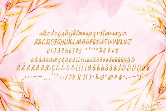 Camellia Caponica Font Poster 6