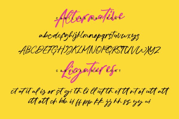 Camillas Bay Font Poster 20