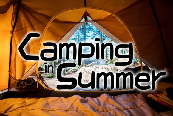 Camping in Summer Font Poster 1
