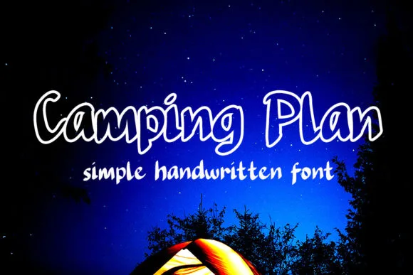 Camping Plan Font Camping Plan Font Poster 1