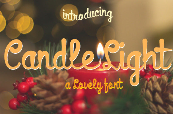 Candle Light Font Poster 1