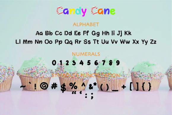 Candy Cane Font Poster 2