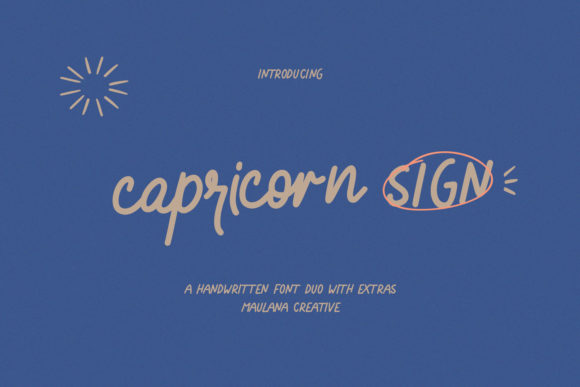 Capricorn Sign Font Poster 1