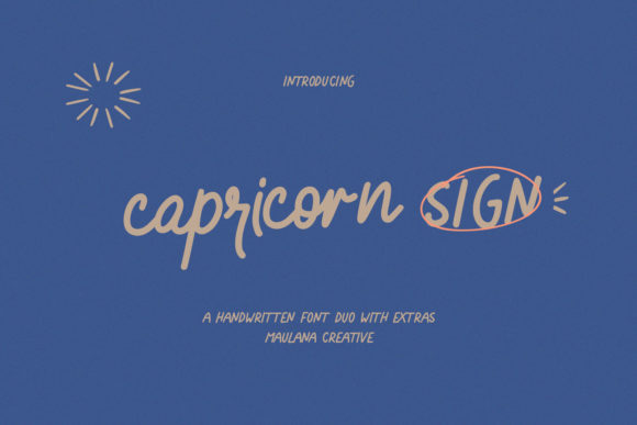 Capricorn Sign Font Poster 1