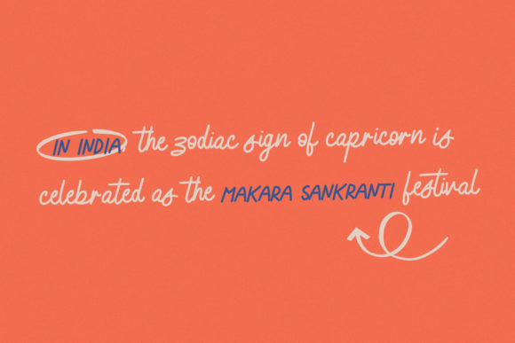 Capricorn Sign Font Poster 3