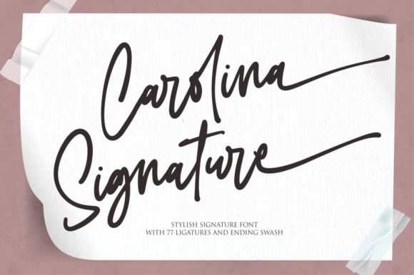 Carolina Signature Font Poster 1