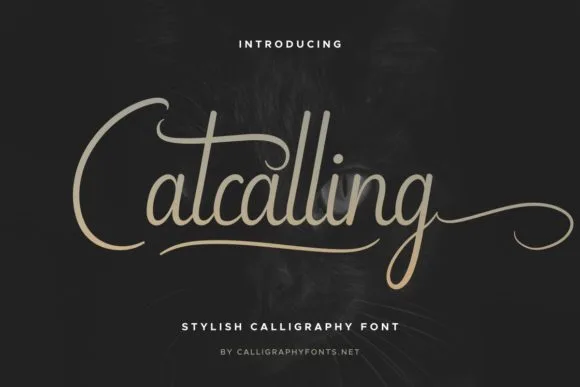 Catcalling Font Catcalling Font Poster 1