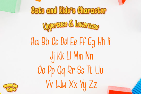 Cats and Kids Font Poster 2